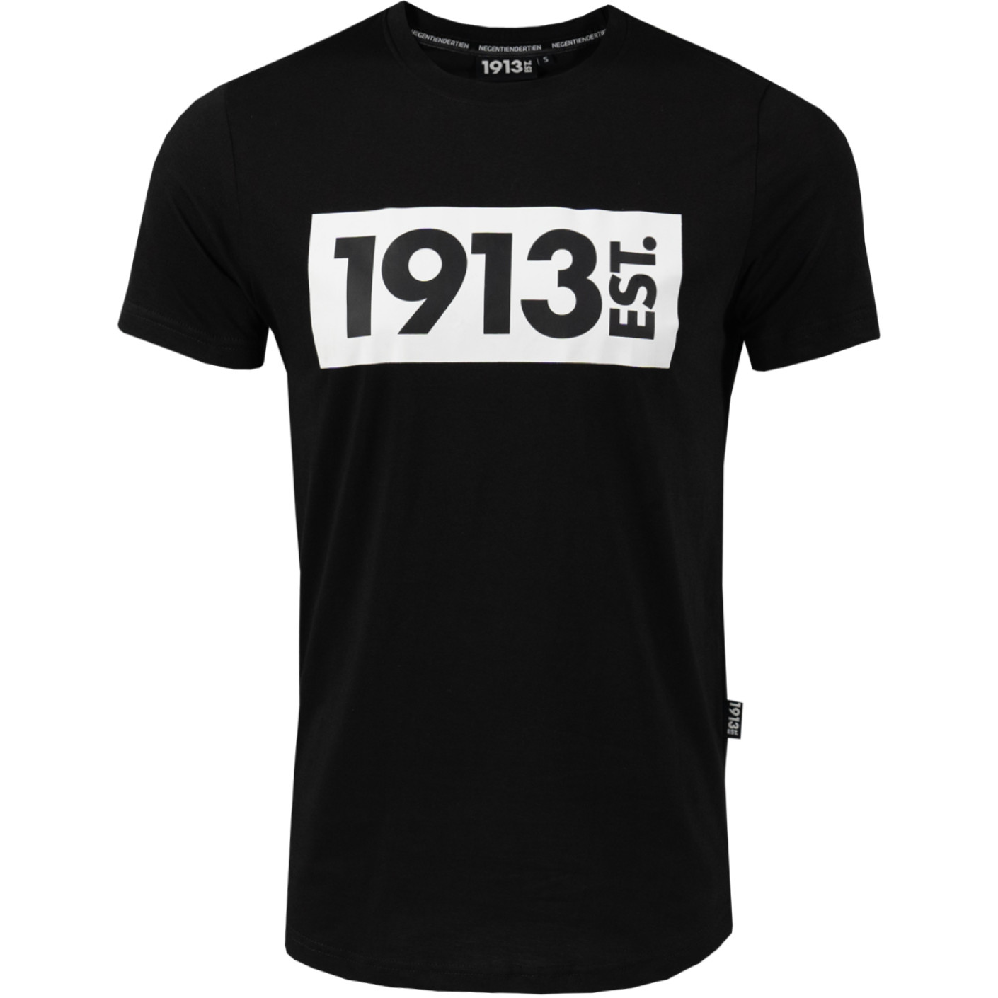 1913 T-shirt Zwart Block Wit JR