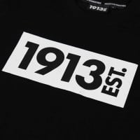 1913 T-shirt Zwart Block Wit