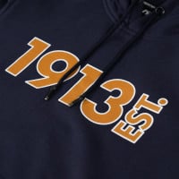 1913 Hoodie Donkerblauw Logo Oker