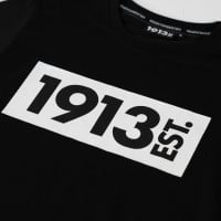 1913 T-shirt Zwart Block Wit JR